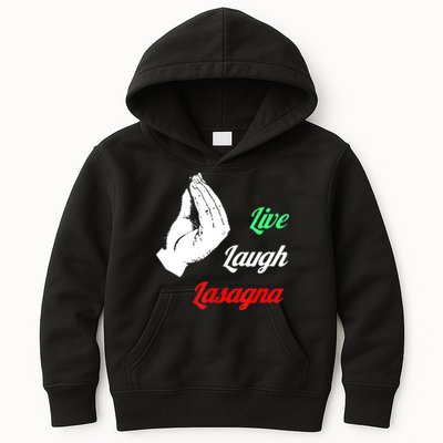Funny Live Laugh Lasagna Tshirt Funny Lasagna Lovers Kids Hoodie