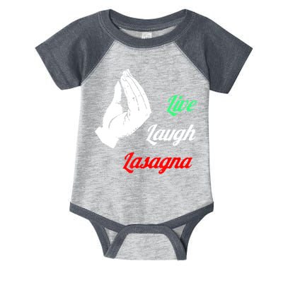 Funny Live Laugh Lasagna Tshirt Funny Lasagna Lovers Infant Baby Jersey Bodysuit