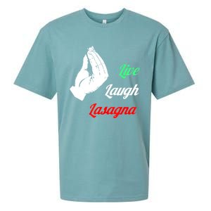 Funny Live Laugh Lasagna Tshirt Funny Lasagna Lovers Sueded Cloud Jersey T-Shirt