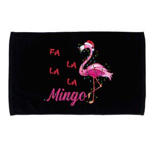 Fa La La La Mingo Flamingo Christmas Lights Merry Xmas Day Cool Gift Microfiber Hand Towel