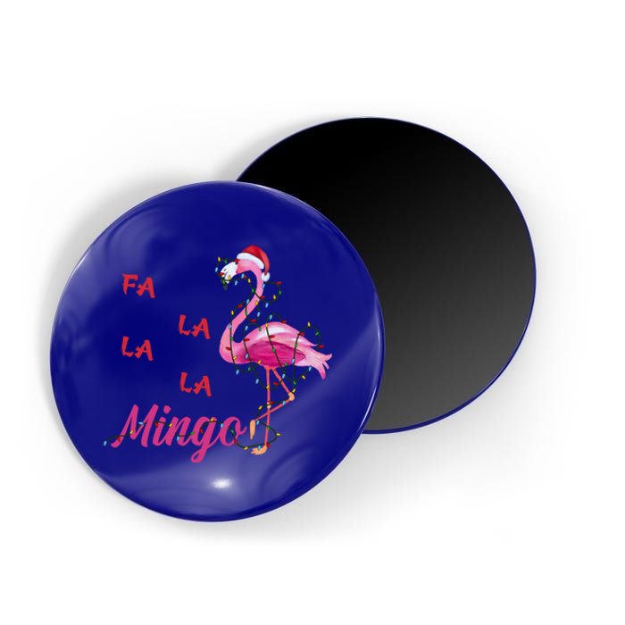 Fa La La La Mingo Flamingo Christmas Lights Merry Xmas Day Cool Gift Magnet