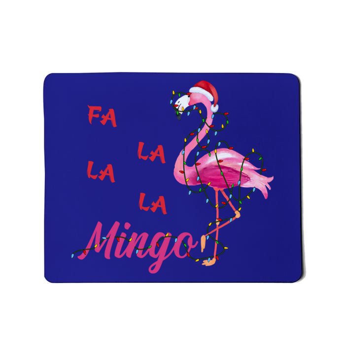 Fa La La La Mingo Flamingo Christmas Lights Merry Xmas Day Cool Gift Mousepad