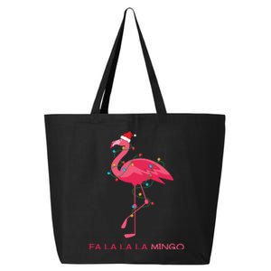 Fa La La La Mingo Flamingo Santa Pink Ugly Christmas Sweater 25L Jumbo Tote