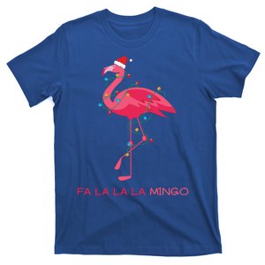 Fa La La La Mingo Flamingo Santa Pink Ugly Christmas Sweater T-Shirt