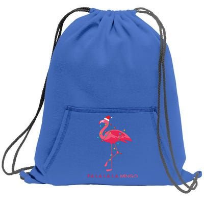 Fa La La La Mingo Flamingo Santa Pink Ugly Christmas Sweater Sweatshirt Cinch Pack Bag