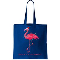 Fa La La La Mingo Flamingo Santa Pink Ugly Christmas Sweater Tote Bag