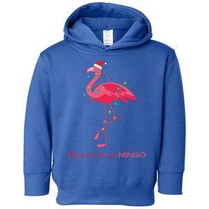 Fa La La La Mingo Flamingo Santa Pink Ugly Christmas Sweater Toddler Hoodie