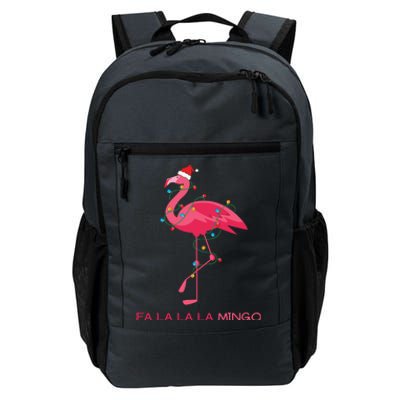 Fa La La La Mingo Flamingo Santa Pink Ugly Christmas Sweater Daily Commute Backpack