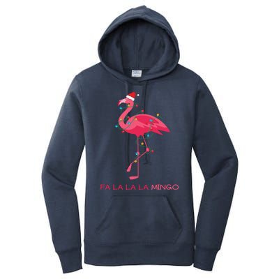 Fa La La La Mingo Flamingo Santa Pink Ugly Christmas Sweater Women's Pullover Hoodie