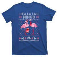 Fa La La La Mingo Flamingo Santa Pink Ugly Christmas Gift T-Shirt