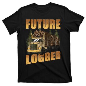 Future Logger Lumberjack Wood Cutter Logging Sawmill Gift T-Shirt