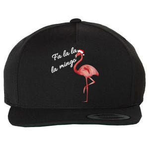 Fa La La La Mingo Flamingo Christmas Xmas Gift Wool Snapback Cap