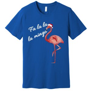 Fa La La La Mingo Flamingo Christmas Xmas Gift Premium T-Shirt