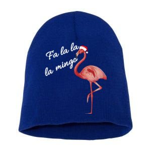 Fa La La La Mingo Flamingo Christmas Xmas Gift Short Acrylic Beanie