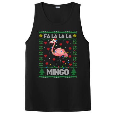 Fa La La La Mingo Funny Flamingo Ugly Christmas Sweater Gift PosiCharge Competitor Tank