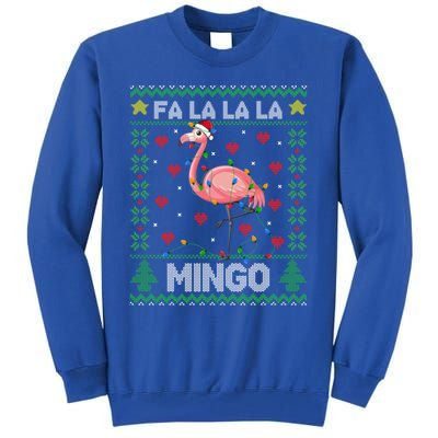 Fa La La La Mingo Funny Flamingo Ugly Christmas Sweater Gift Tall Sweatshirt