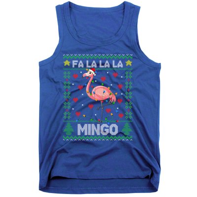 Fa La La La Mingo Funny Flamingo Ugly Christmas Sweater Gift Tank Top