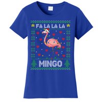 Fa La La La Mingo Funny Flamingo Ugly Christmas Sweater Gift Women's T-Shirt