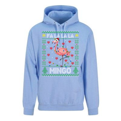 Fa La La La Mingo Funny Flamingo Ugly Christmas Sweater Gift Unisex Surf Hoodie