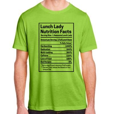 Funny Lunch Lady Nutrition Facts School Cafeteria Cooks Cool Gift Adult ChromaSoft Performance T-Shirt