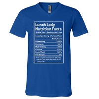 Funny Lunch Lady Nutrition Facts School Cafeteria Cooks Cool Gift V-Neck T-Shirt