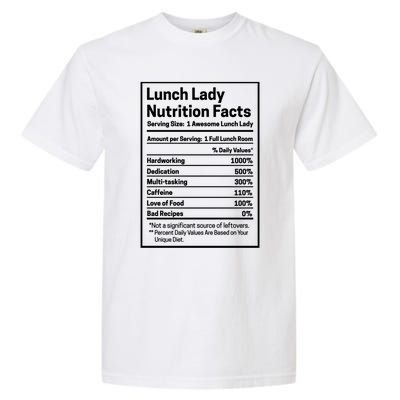 Funny Lunch Lady Nutrition Facts School Cafeteria Cooks Cool Gift Garment-Dyed Heavyweight T-Shirt