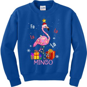 Fa La La La Mingo Flamingo For Christmas Xmas Gift Kids Sweatshirt