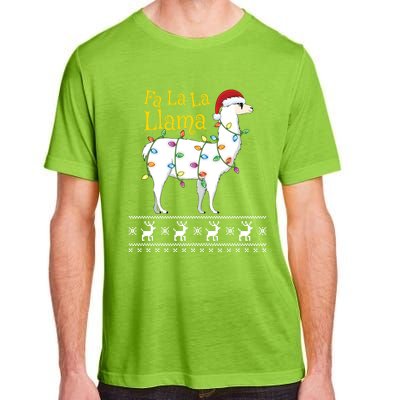 Fa La La Llama Christmas Funny Ugly Christmas Sweater Gift Adult ChromaSoft Performance T-Shirt