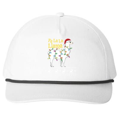 Fa La La Llama Christmas Funny Ugly Christmas Sweater Gift Snapback Five-Panel Rope Hat