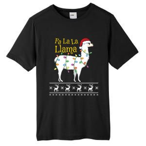 Fa La La Llama Christmas Funny Ugly Christmas Sweater Gift Tall Fusion ChromaSoft Performance T-Shirt