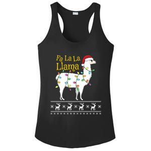 Fa La La Llama Christmas Funny Ugly Christmas Sweater Gift Ladies PosiCharge Competitor Racerback Tank