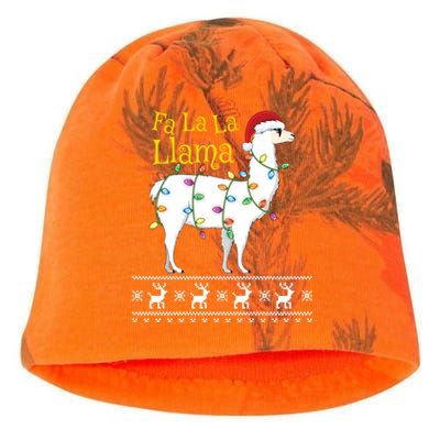 Fa La La Llama Christmas Funny Ugly Christmas Sweater Gift Kati - Camo Knit Beanie