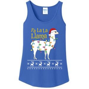 Fa La La Llama Christmas Funny Ugly Christmas Sweater Gift Ladies Essential Tank