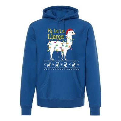 Fa La La Llama Christmas Funny Ugly Christmas Sweater Gift Premium Hoodie