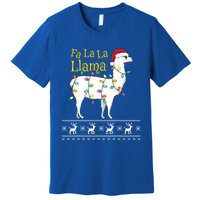 Fa La La Llama Christmas Funny Ugly Christmas Sweater Gift Premium T-Shirt