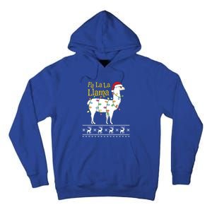 Fa La La Llama Christmas Funny Ugly Christmas Sweater Gift Tall Hoodie