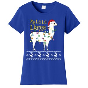 Fa La La Llama Christmas Funny Ugly Christmas Sweater Gift Women's T-Shirt