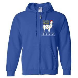 Fa La La Llama Christmas Funny Ugly Christmas Sweater Gift Full Zip Hoodie