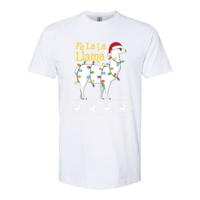 Fa La La Llama Christmas Funny Ugly Christmas Sweater Gift Softstyle® CVC T-Shirt