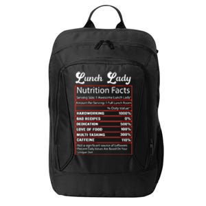 Funny Lunch Lady Nutrition Facts School Cafeteria Cooks Gift City Backpack