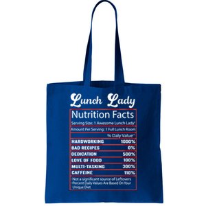 Funny Lunch Lady Nutrition Facts School Cafeteria Cooks Gift Tote Bag