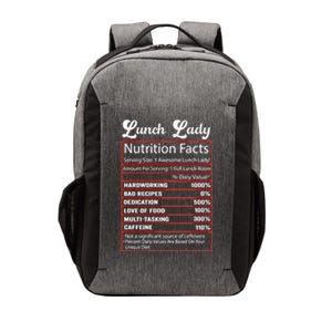 Funny Lunch Lady Nutrition Facts School Cafeteria Cooks Gift Vector Backpack