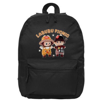 Funny Labubu Lover Cute Labubu Picnic And Friends 16 in Basic Backpack