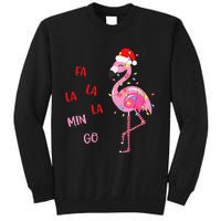 Fa La La Mingo Christmas Flamingo Tree Lights Santa Flamingo Sweatshirt