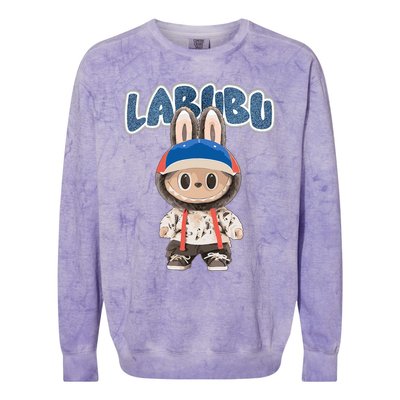 Funny Labubu Lover Cute Labubu The Monsters Party Colorblast Crewneck Sweatshirt