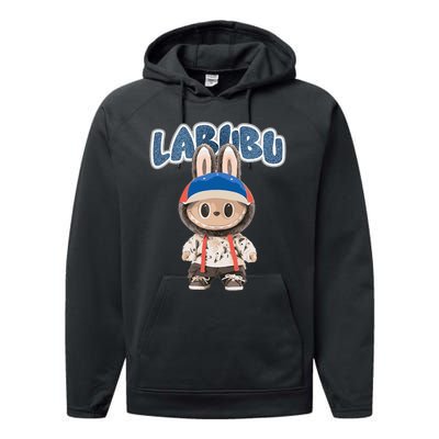 Funny Labubu Lover Cute Labubu The Monsters Party Performance Fleece Hoodie