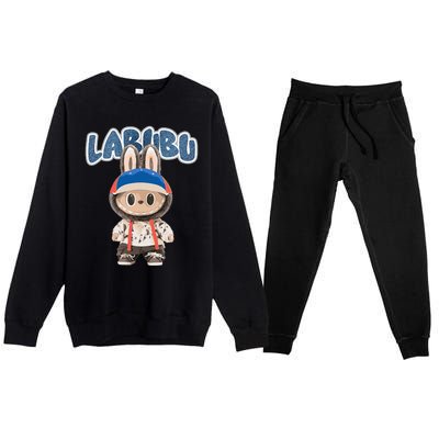 Funny Labubu Lover Cute Labubu The Monsters Party Premium Crewneck Sweatsuit Set