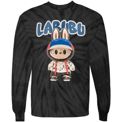 Funny Labubu Lover Cute Labubu The Monsters Party Tie-Dye Long Sleeve Shirt