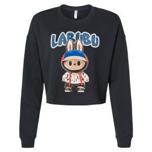 Funny Labubu Lover Cute Labubu The Monsters Party Cropped Pullover Crew