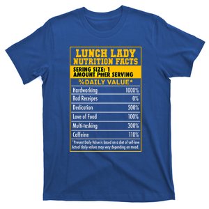 Funny Lunch Lady Nutrition Facts School Cafeteria Cooks Tee Gift T-Shirt